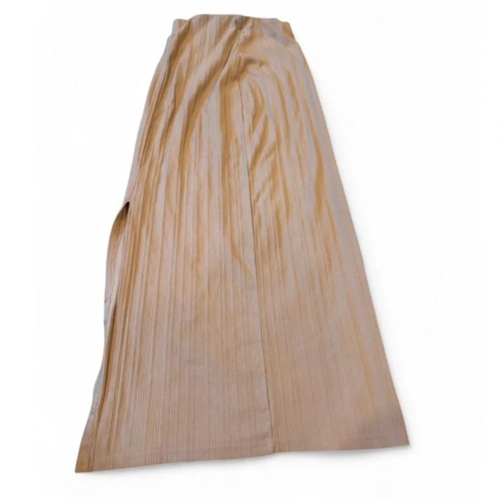 Abound Tan Beige Ribbed Knit High Slit Straight Column Maxi Skirt Size XS